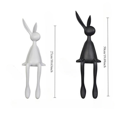 Rabbit sitting ornament desktop decoration - for a variety of styles, hand-polished, stylish and simple