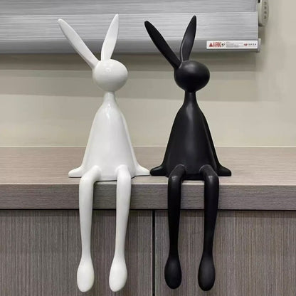 Rabbit sitting ornament desktop decoration - for a variety of styles, hand-polished, stylish and simple