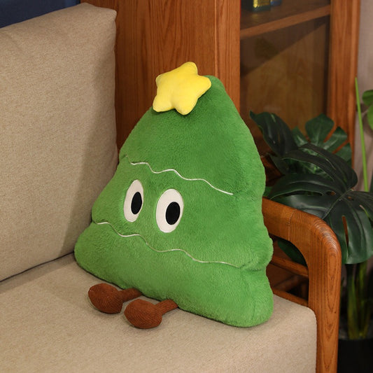 Christmas Tree Plush Pillow – Soft, Multi-Functional, and Perfect for Festive Decor