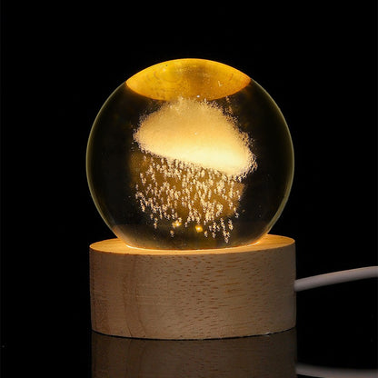 Crystal ball Universe night light - USB-powered, home atmosphere light, various styles