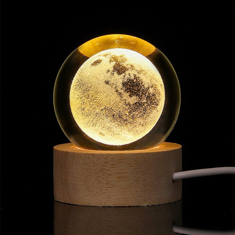 Crystal ball Universe night light - USB-powered, home atmosphere light, various styles