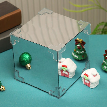 DIY Christmas Cube Night Light – 3D holiday scene, USB charging, soft eye-friendly glow!