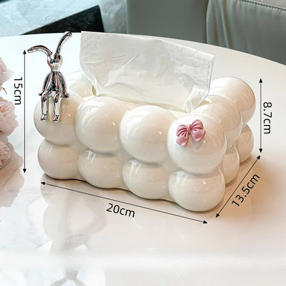 Tissue box light luxury upscale style creative cotton candy