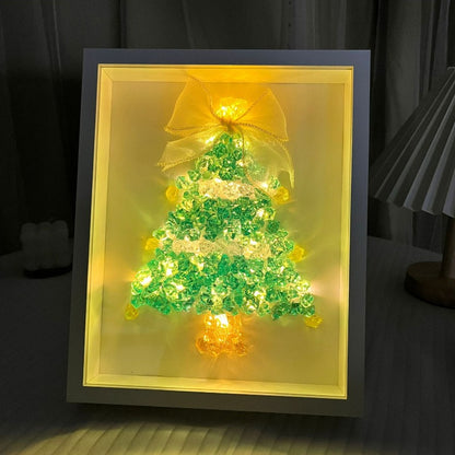 "DIY Crystal Christmas Tree Frame – Sparkle Up Your Holidays with a Personal Touch