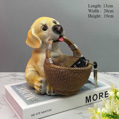 Creative Puppy Home Decor Storage Ornament