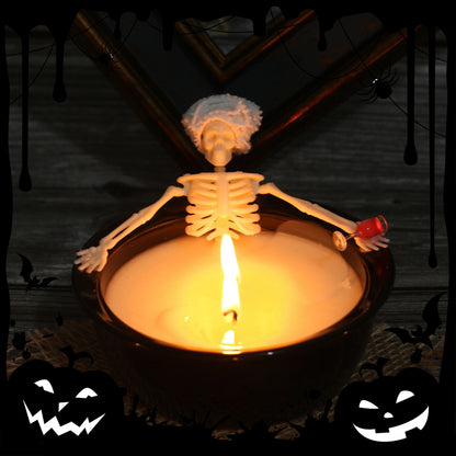 Skeleton Bathtub Aromatherapy Candle — Perfect for Halloween, Spooky Design with Cozy Fragrance