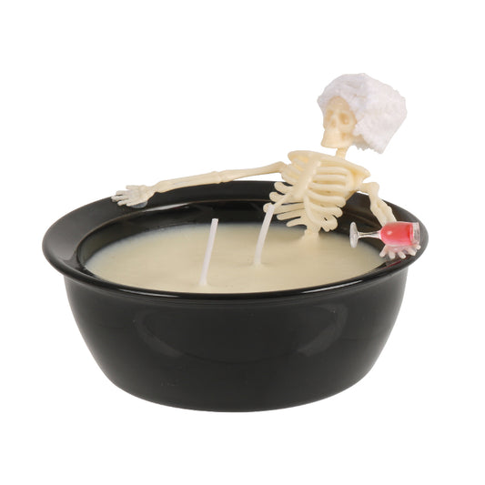 Skeleton Bathtub Aromatherapy Candle — Perfect for Halloween, Spooky Design with Cozy Fragrance