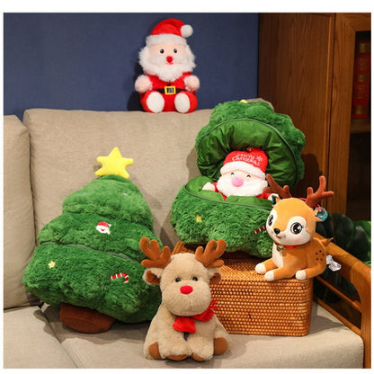 Christmas Plush Toy Set – Soft Rabbit Plush, Fun Zipper Design, Perfect for Cozy Holiday Decor